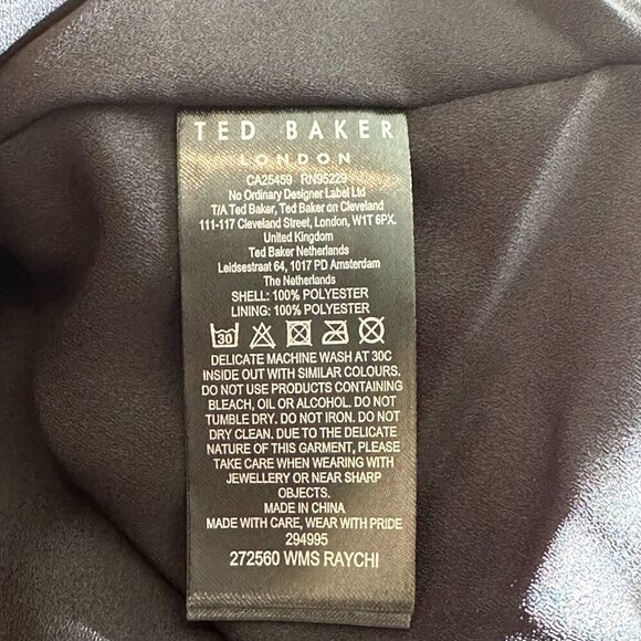 Ted Baker London Raychi Floral Print Tiered Pleated Hem A-Line Skirt US Size 2/3 - Picture 10 of 10